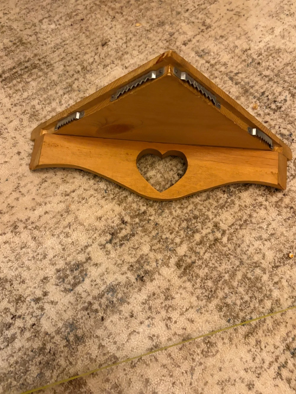 Vintage Wooden heart corner shelf